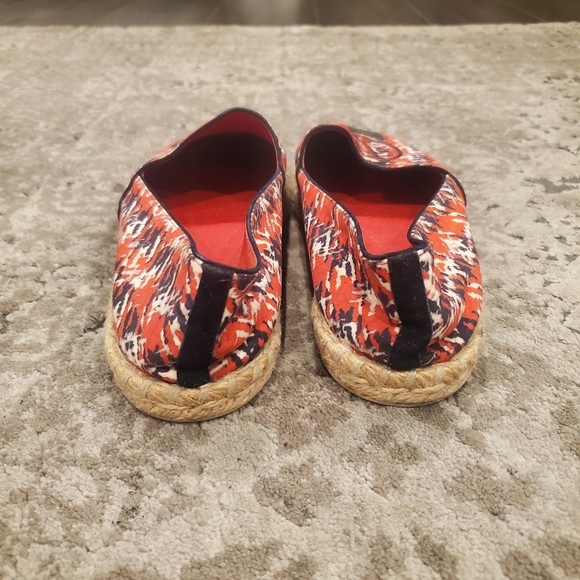Louis Vuitton Red/Black Canvas Postcard Espadrille Flats 37.5 - Picture 4 of 7